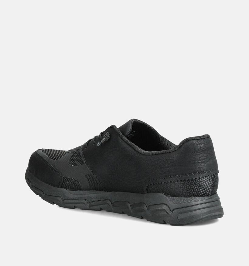 Rieker Zwarte Veterschoenen voor heren (363501) - geschikt voor steunzolen
