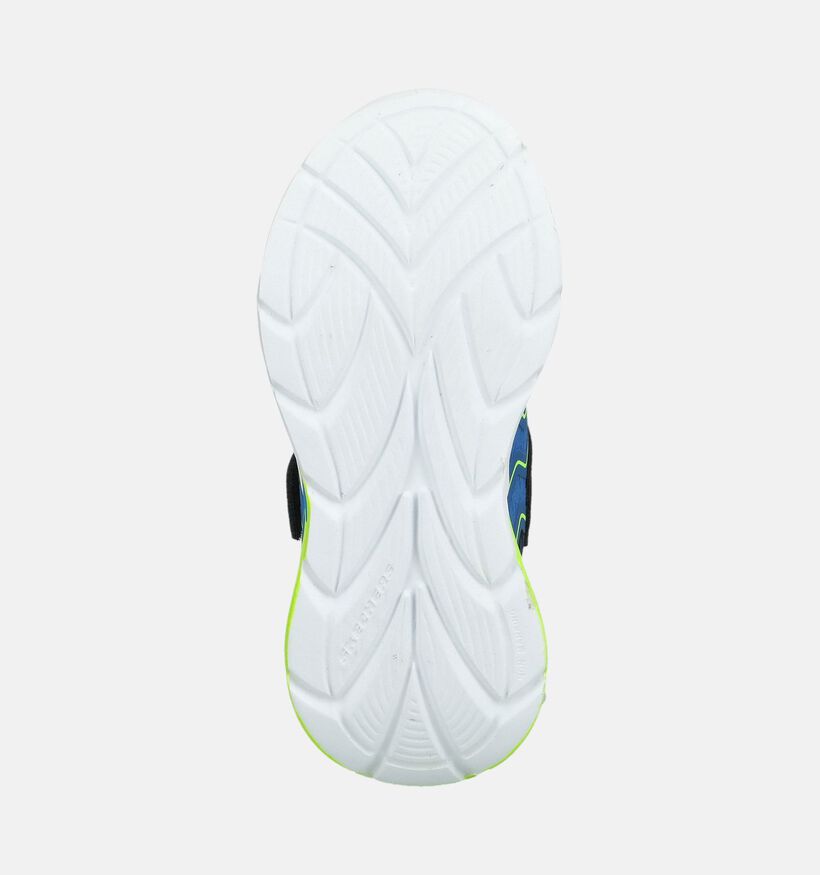 Skechers Flex Glow Ultra Blauwe/Fluo Sneakers voor jongens, meisjes (375726) - geschikt voor steunzolen