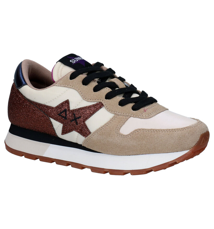 Sun 68 Stargirl Glitter Chaussures à lacets en Beige pour femmes (298176) - pour semelles orthopédiques