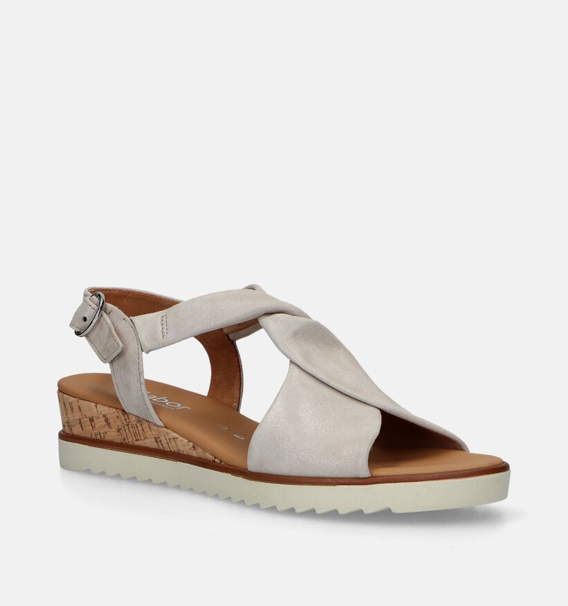 Gabor Blauwe Sandalen Met Sleehak voor dames (339352)
