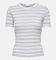 JDY Lada Gestreepte Witte T-shirt voor dames (367925)