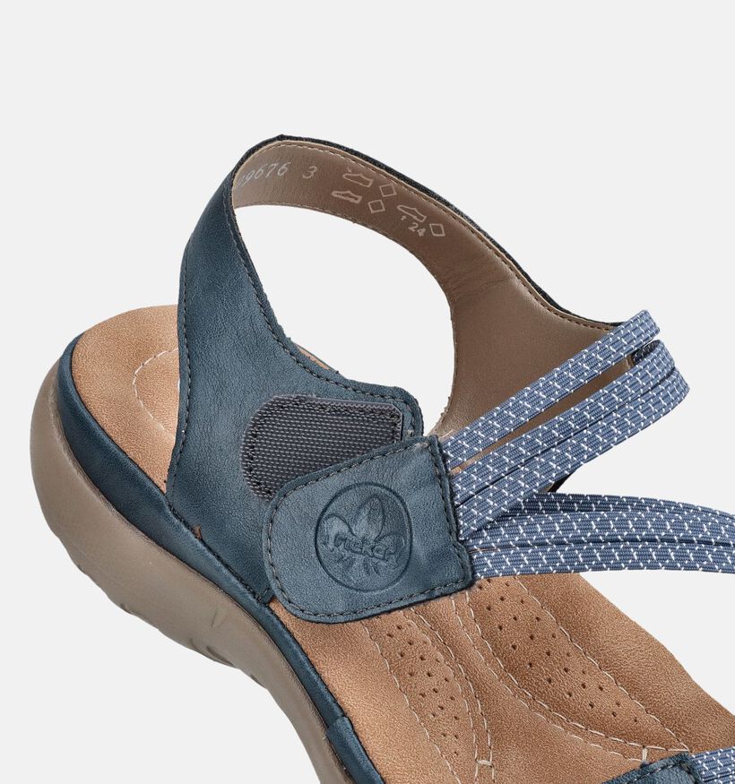 Rieker Sandales plates en Bleu pour femmes (370415)