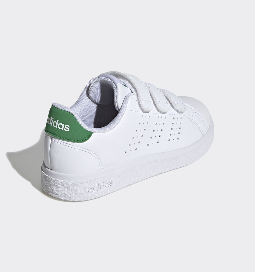 adidas Advantage Base 2.0 Witte Sneakers voor jongens, meisjes (350106)
