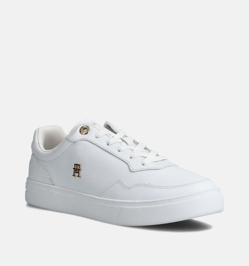 Tommy Hilfiger Essential Elevated Court Baskets habillées en Blanc pour femmes (358653) - pour semelles orthopédiques