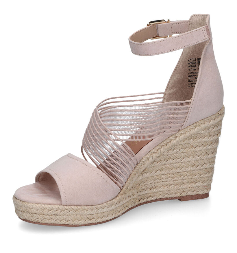 Tamaris Sandales en Beige en textile (307611)