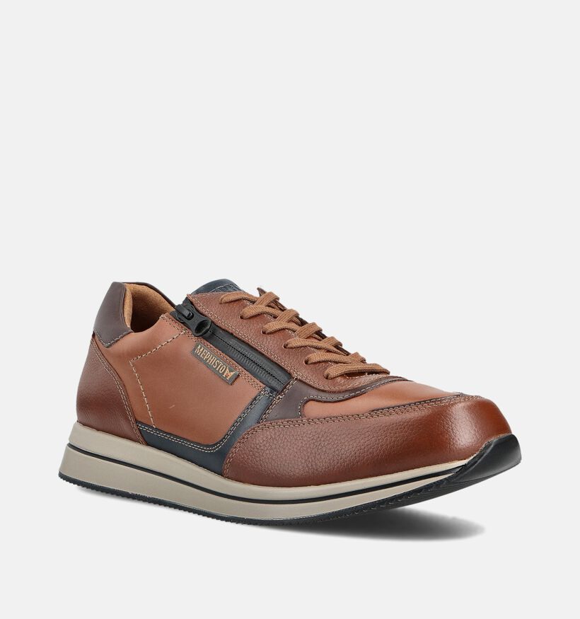 Mephisto Gilford Nevada Cognac Rits-Veterschoenen voor heren (370189) - geschikt voor steunzolen