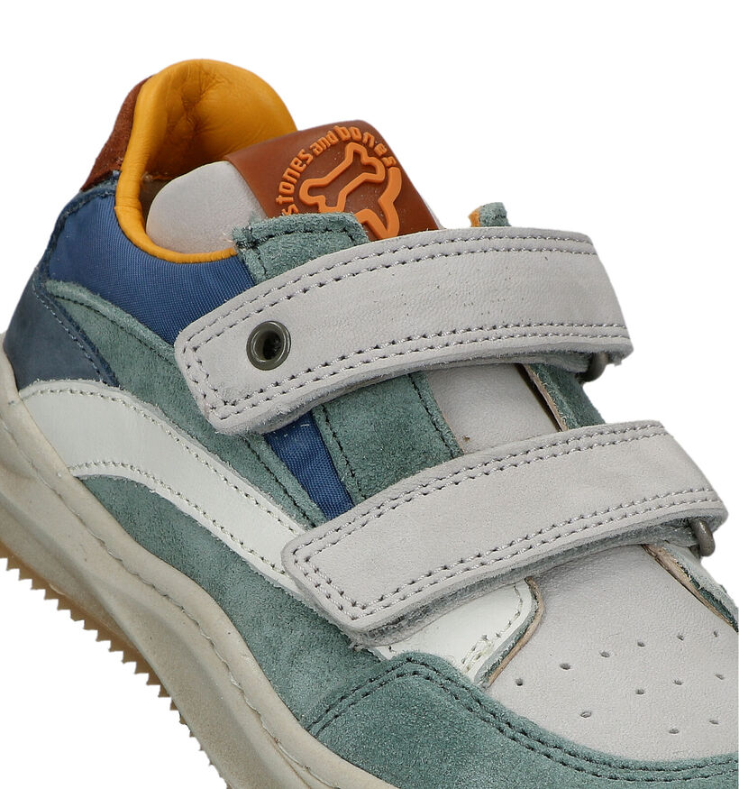 STONES and BONES Troep Grijze Velcroschoenen voor jongens (322088) - geschikt voor steunzolen
