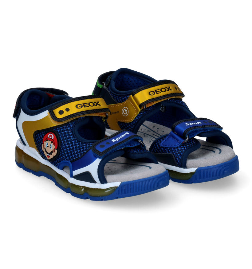 Geox Android Blauwe Sandalen met Lichtjes in kunststof (305022)