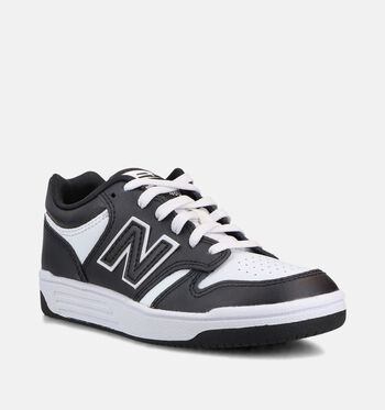 New Balance 480 Low Baskets Black/ White/Black/White/Black/Team Red