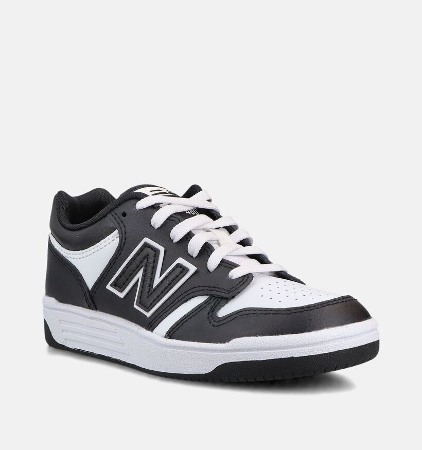 New Balance 480 Zwarte/Witte Sneakers voor jongens (375254) - geschikt voor steunzolen