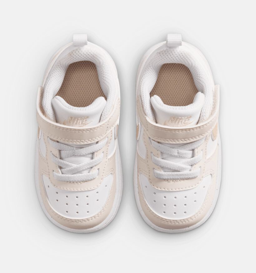 Nike Court Borough Low Baskets pour b&eacute;b&eacute; en Blanc pour filles (373061) - pour semelles orthop&eacute;diques