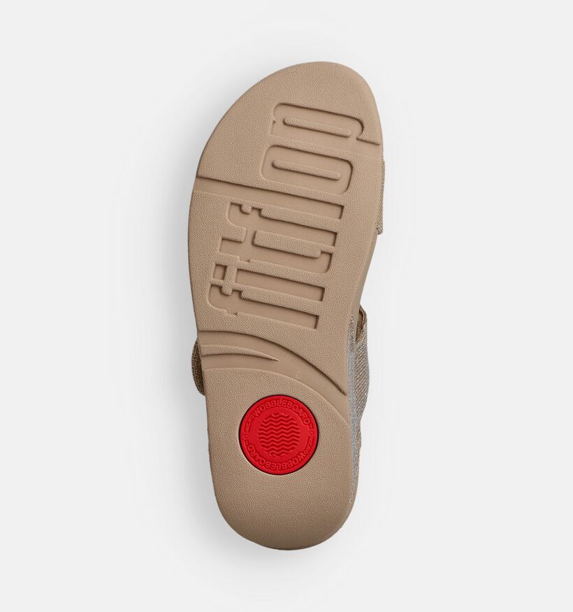 FitFlop Lulu Adjustable Shimmerlux Zwarte Slippers FitFlop Lulu Adjustable Shimmerlux Bronzen Slippers voor dames (372336)