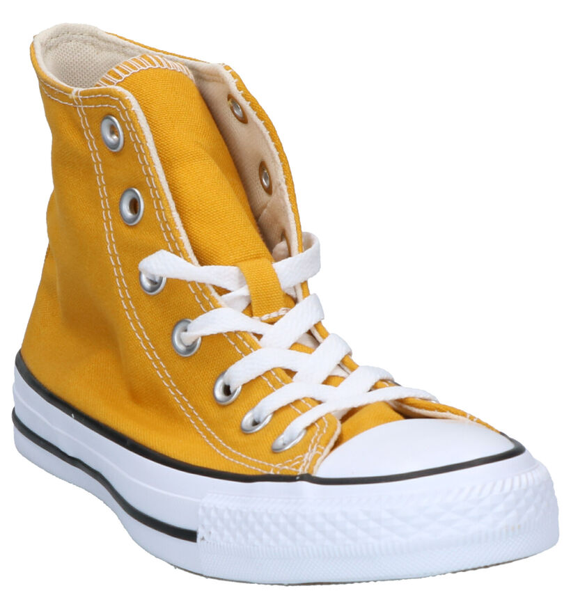 Converse Chuck Taylor All Star Seas Gele Sneakers in stof (252776)