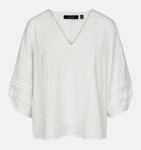 Vero Moda Blouses Wit/Bruin