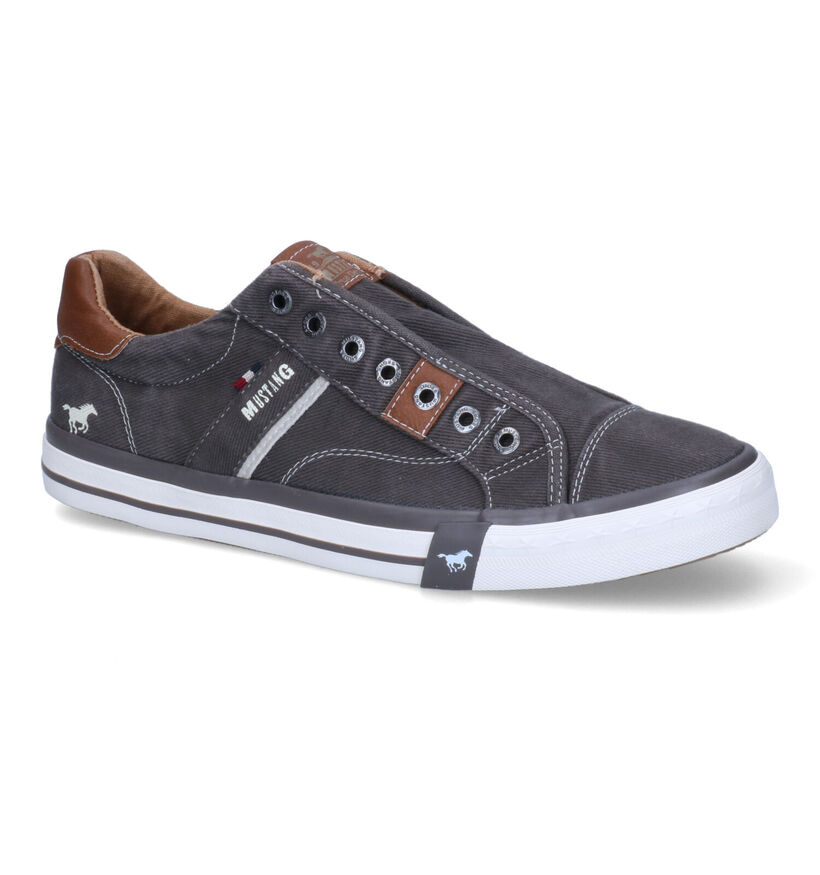 Mustang Slip-ons en Gris en textile (303652)