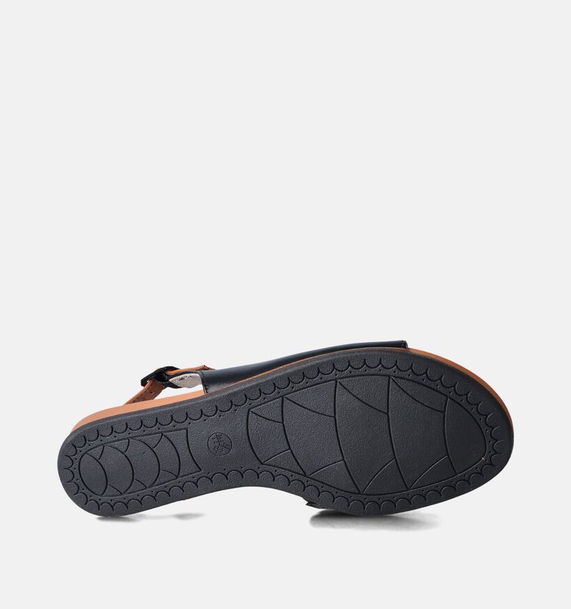 Jana Zwarte Platte Sandalen voor dames (354199)