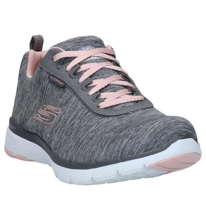 Skechers Flex Appeal 3.0 Grijze Sneakers in stof (279353)