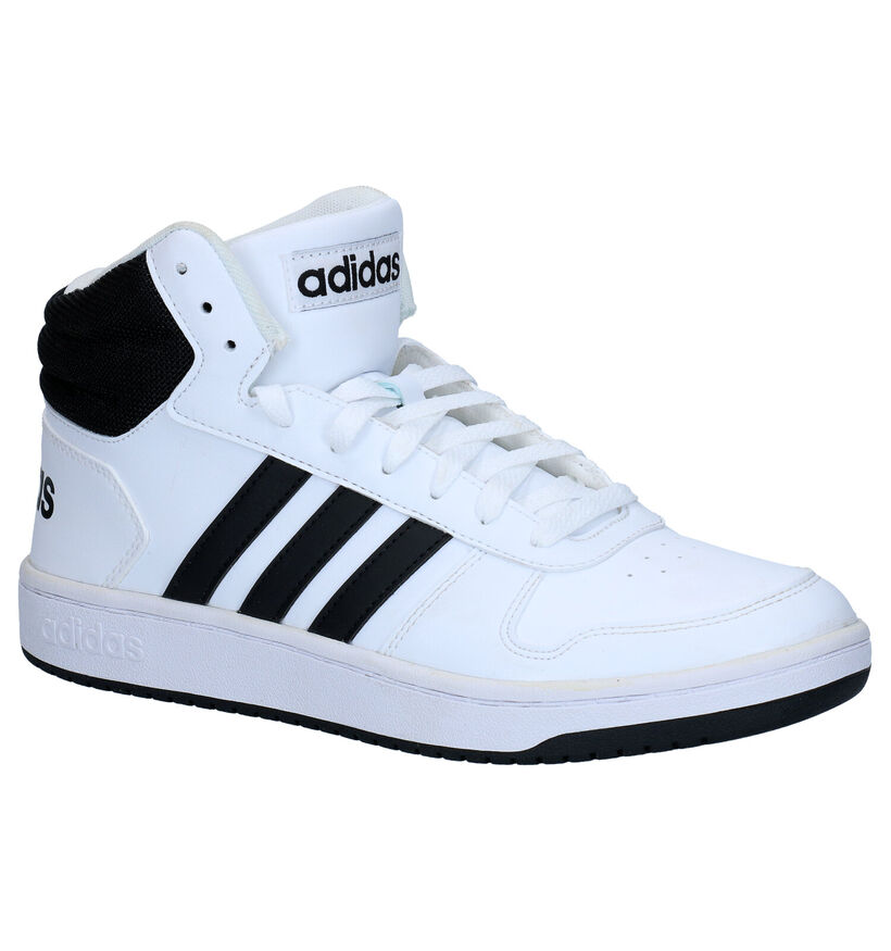 adidas Hoops 2.0 Mid Baskets en Blanc en simili cuir (290816)