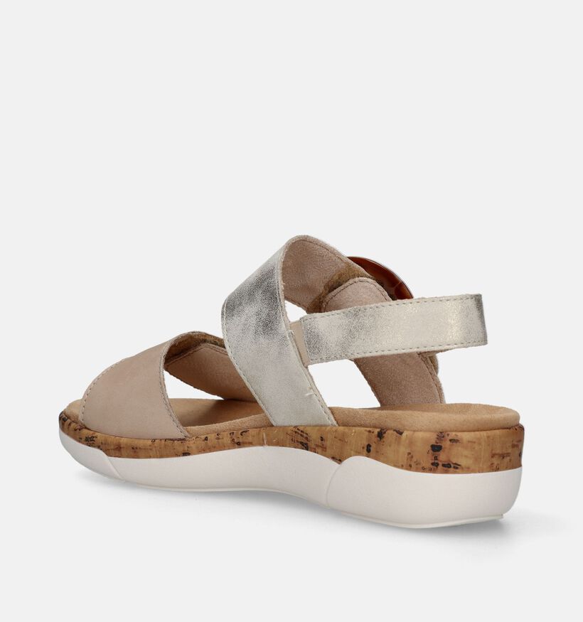 Remonte Beige Sandalen voor steunzolen voor dames (339251) - geschikt voor steunzolen