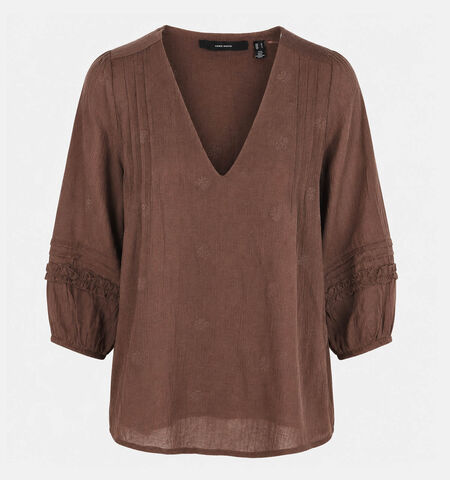 Vero Moda Blouses Wit/Bruin