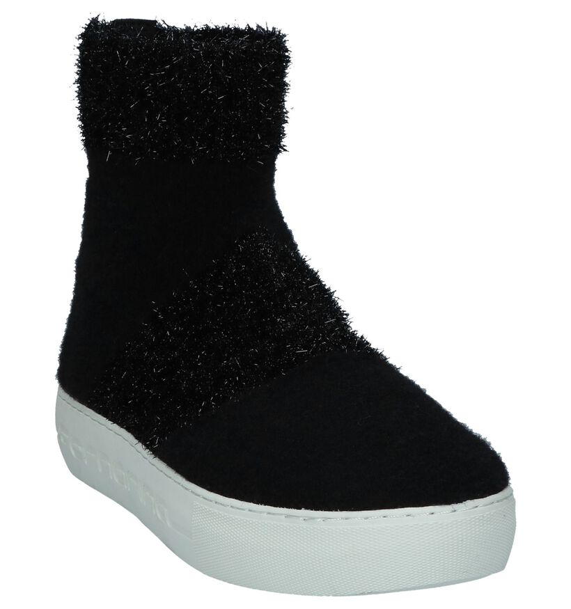 Zwarte Slip-on Sneakers Fornarina Yuma4 in stof (230518)