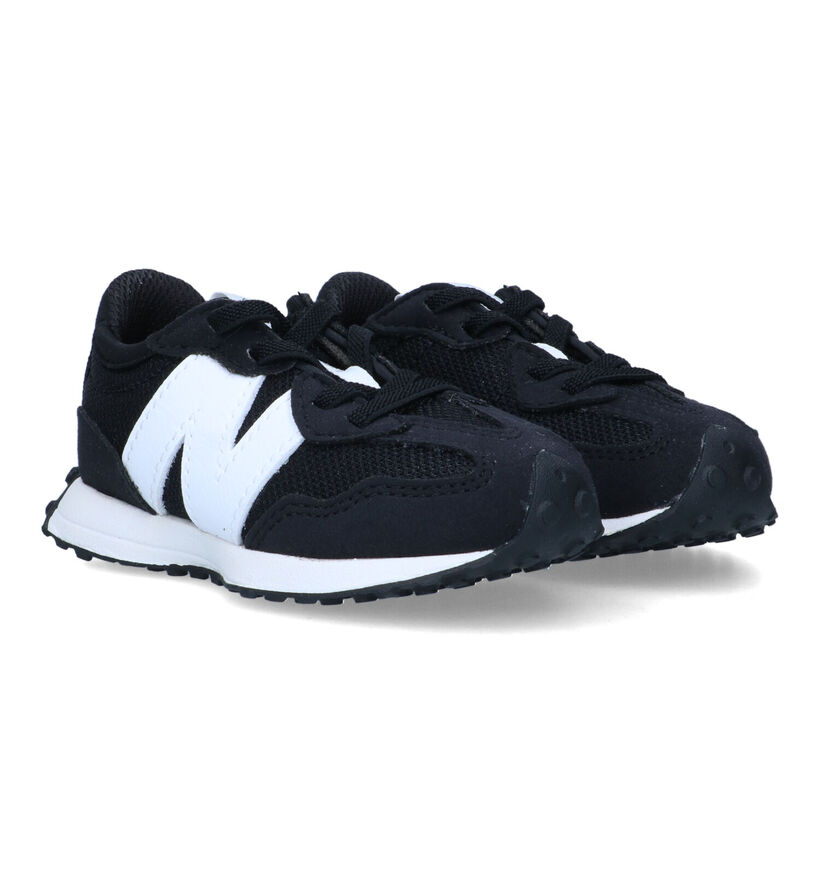 New Balance 327 Baskets en Noir pour filles, garçons (319329) - pour semelles orthopédiques