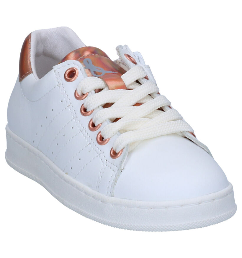 Milo & Mila Mali Chaussures à Lacets en Blanc en simili cuir (273894)