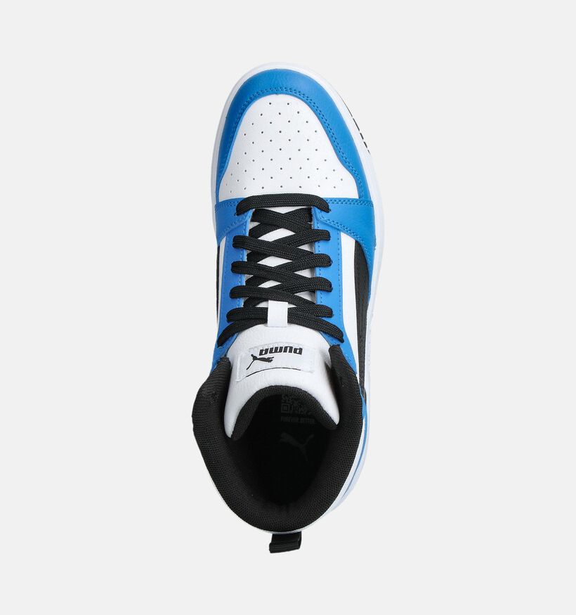 Puma Rebound Baskets montantes en Blanc pour filles, garçons (359216) - pour semelles orthopédiques