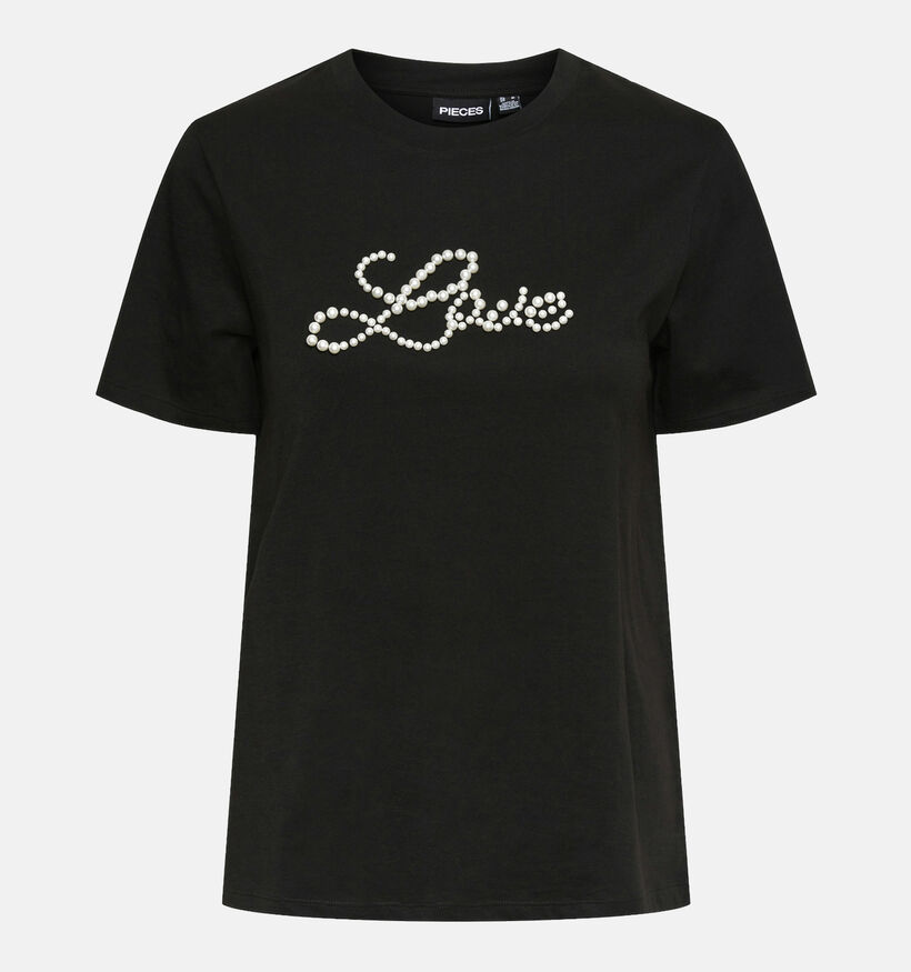 Pieces Rine T-shirt en Noir pour femmes (348383)