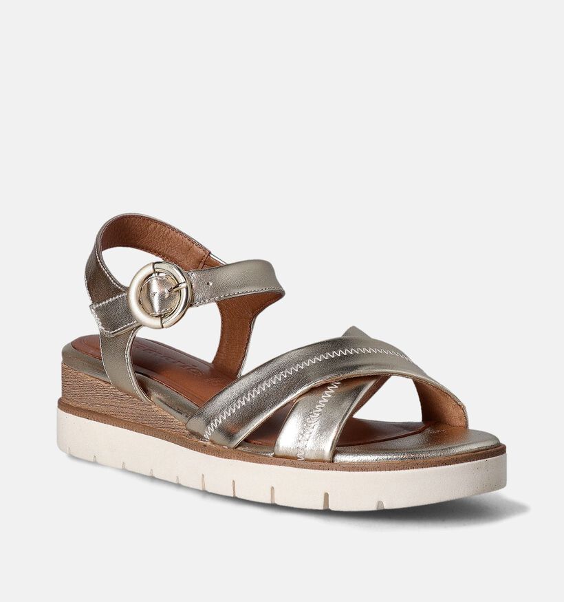 Tamaris Gouden Sandalen met sleehak voor dames (354316)