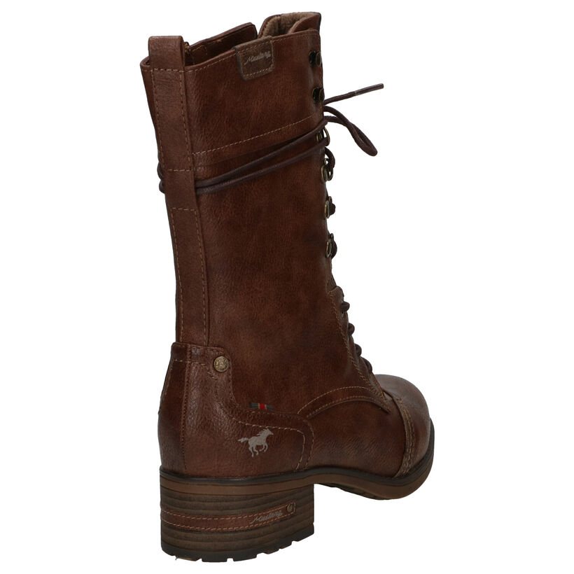 Mustang Bruine Bottines in kunstleer (294332)