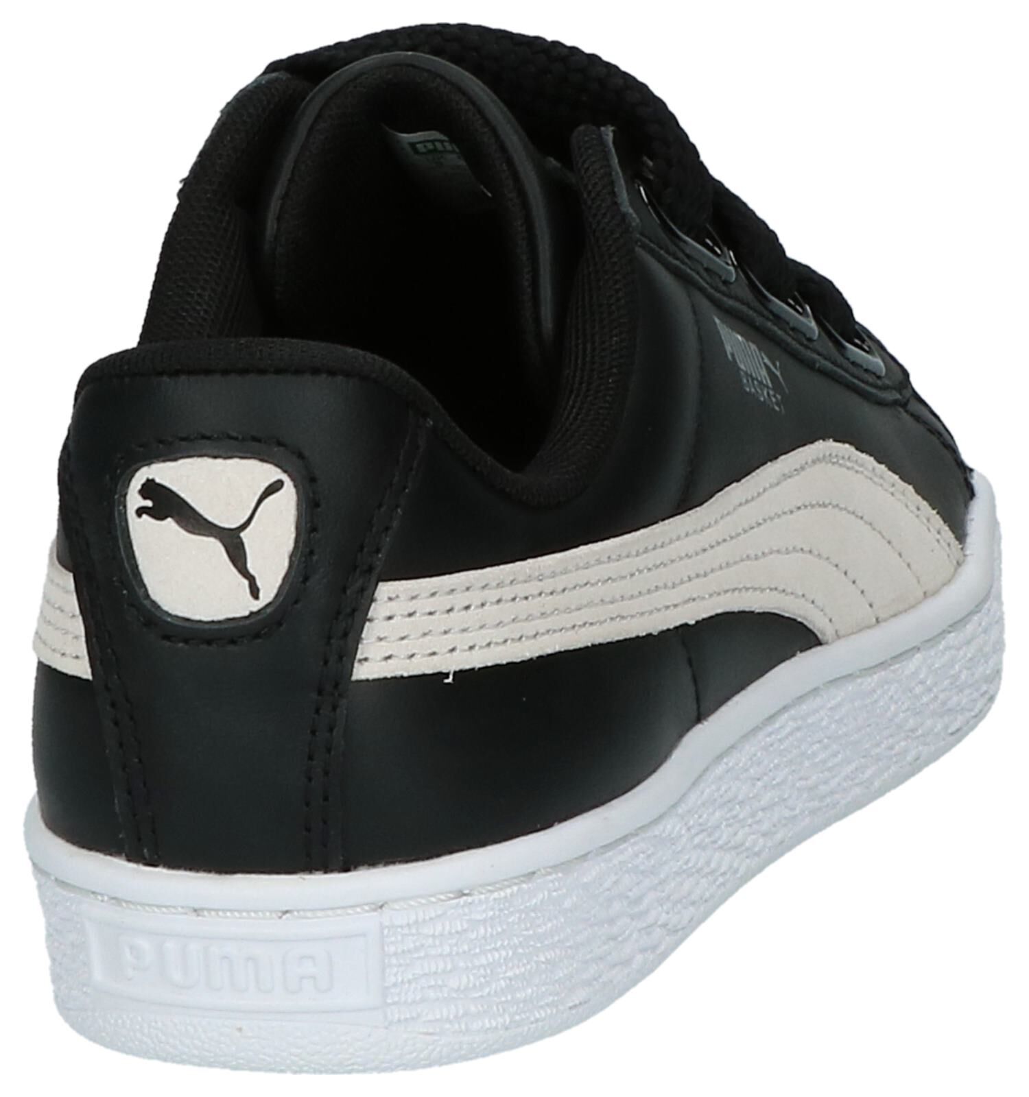 Puma Basket Heart Lage Sneakers Zwart Dames Sneakers Online op