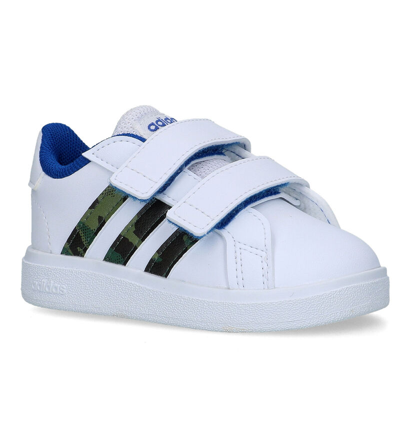 adidas Grand Court 2.0 CF Witte Sneakers voor jongens, meisjes (324108)