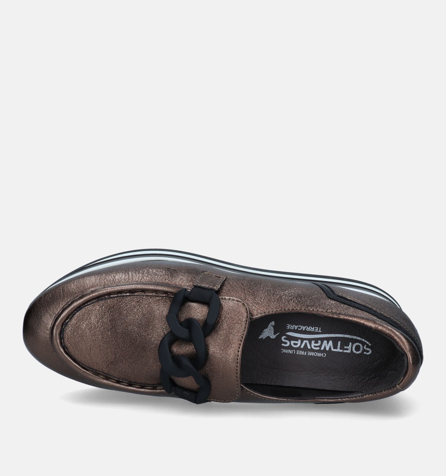 Softwaves Bronzen Instappers Dames Lage schoenen Online op TORFS.BE