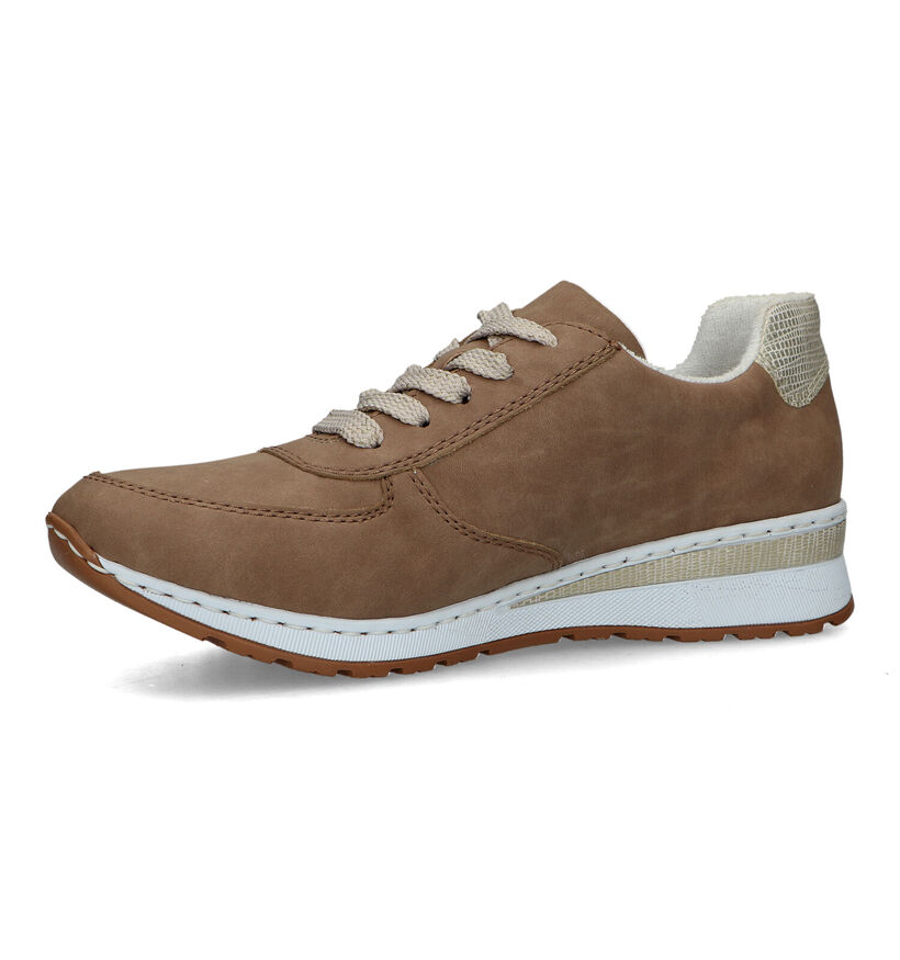 Rieker Baskets habillées en Taupe en simili cuir (320333)