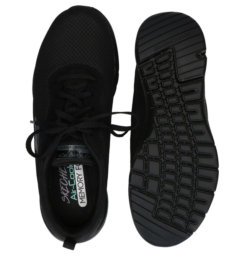 Skechers Flex Appeal 3.0 Zwarte Sneakers in stof (301476)