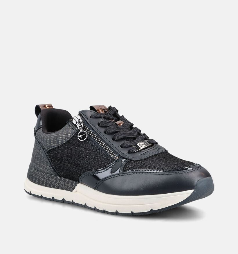 Tamaris Donkerblauwe Rits-Veterschoenen voor dames (367585) - geschikt voor steunzolen