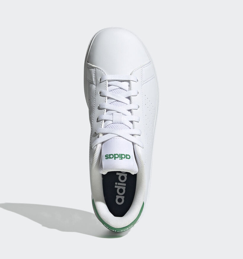 adidas Advantage Base 2.0 Baskets en Blanc pour filles, garçons (350236) - pour semelles orthopédiques