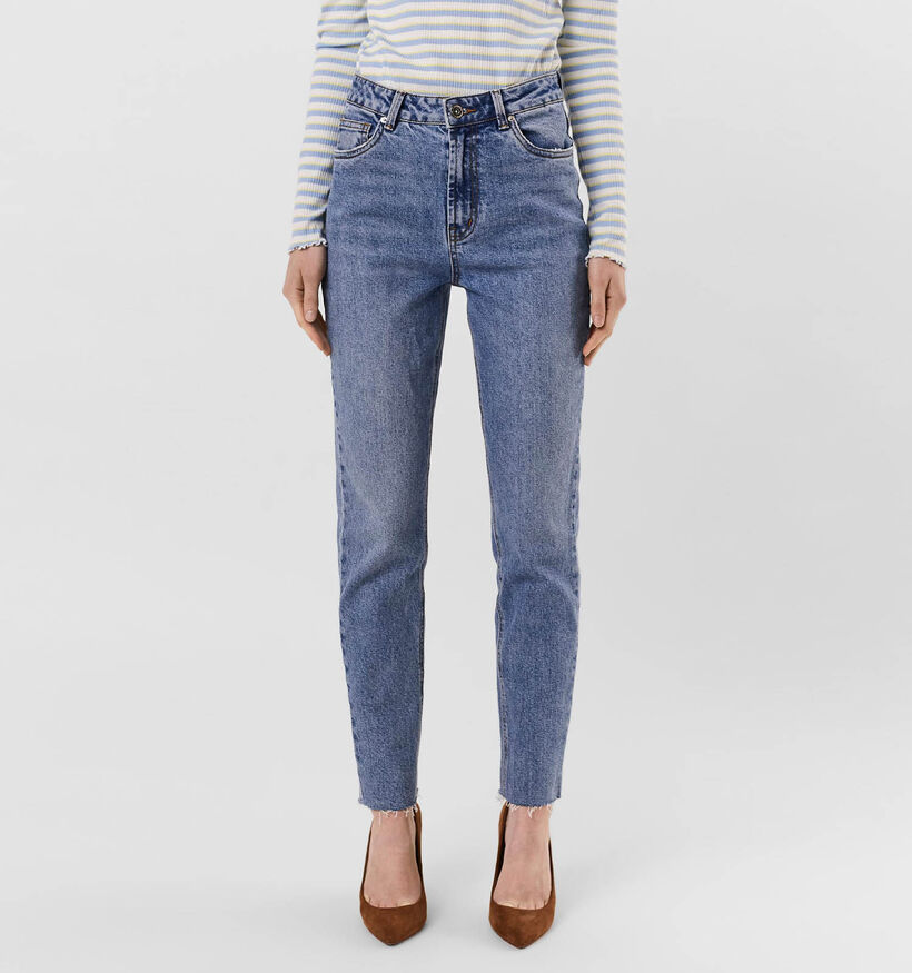 Vero Moda Brenda HR Straight A Cut Jeans en Bleu L32 pour femmes (334578)