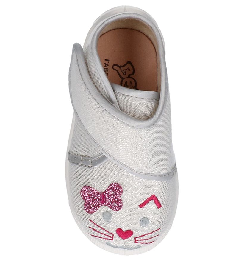 Zilveren Babypantoffels Bellamy Odelie in stof (248501)