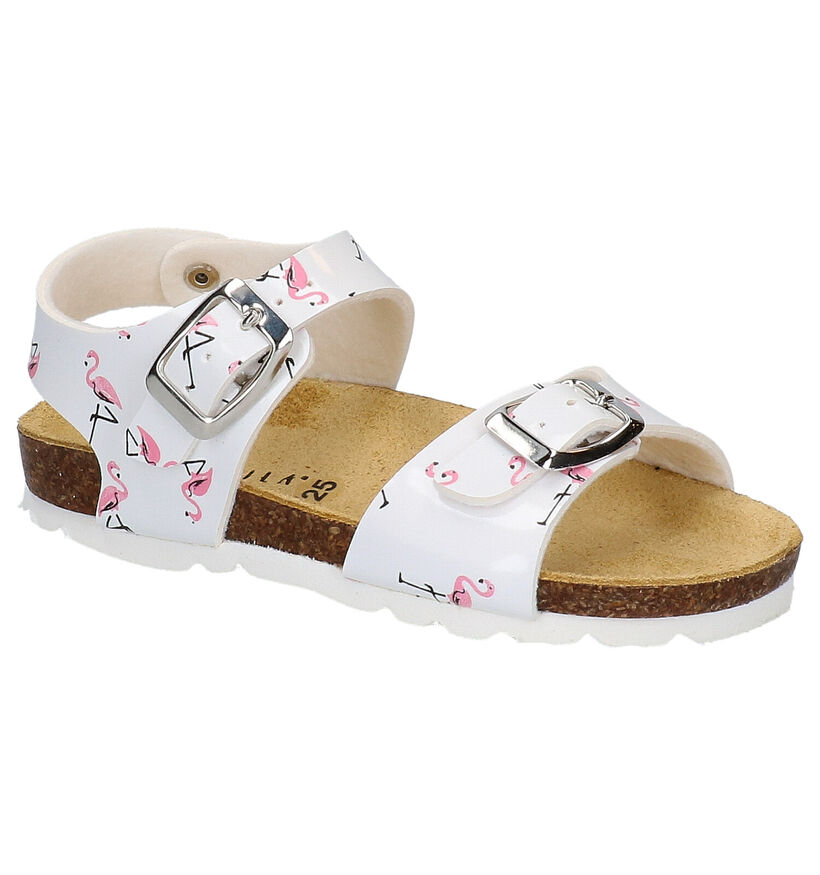 Milo & Mila Sandales en Blanc en simili cuir (273169)