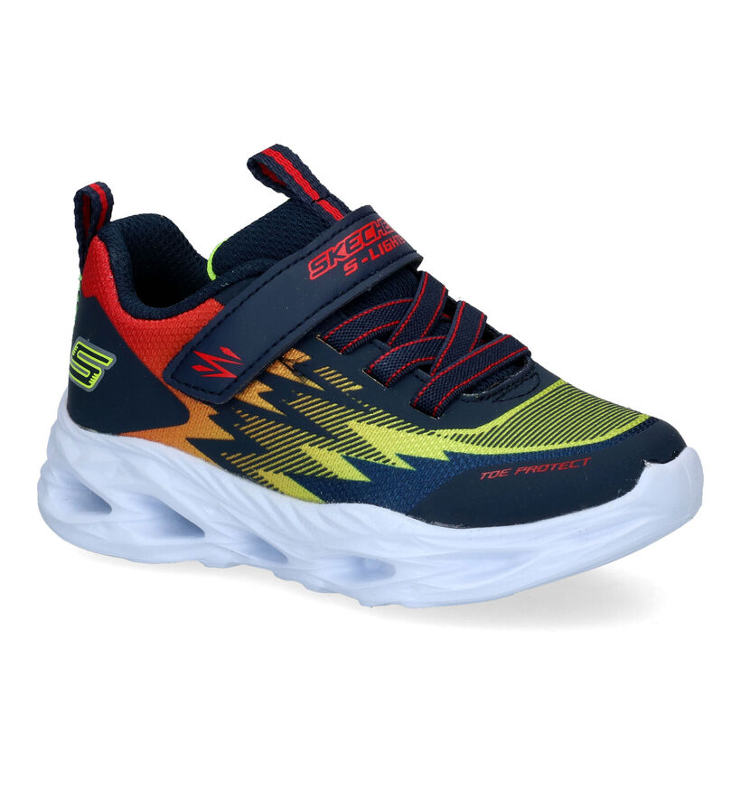 Skechers Vortex-Flash Blauwe Sneakers voor jongens (302928)