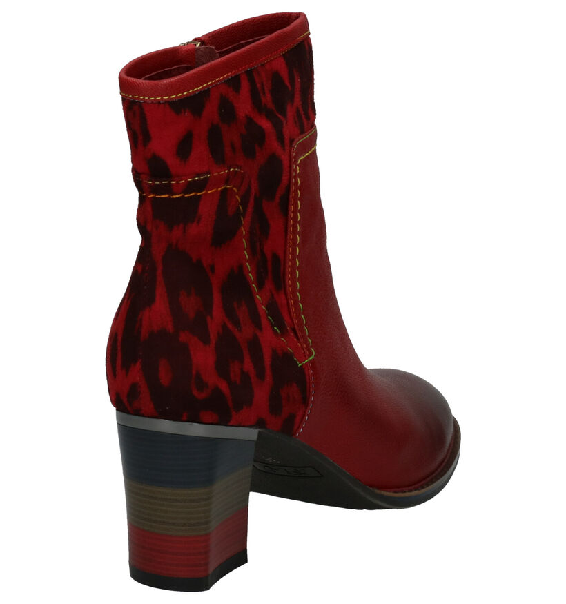 Laura Vita Geceko Bottillons en Rouge en cuir (261499)