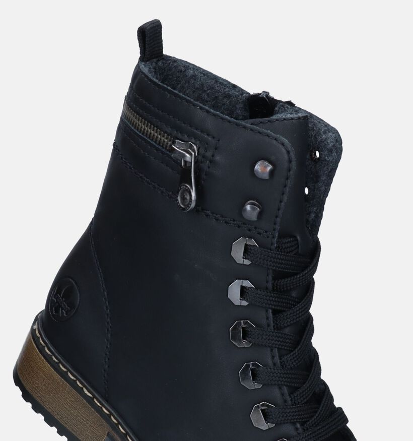 Rieker Zwarte Veterboots voor dames (331619)