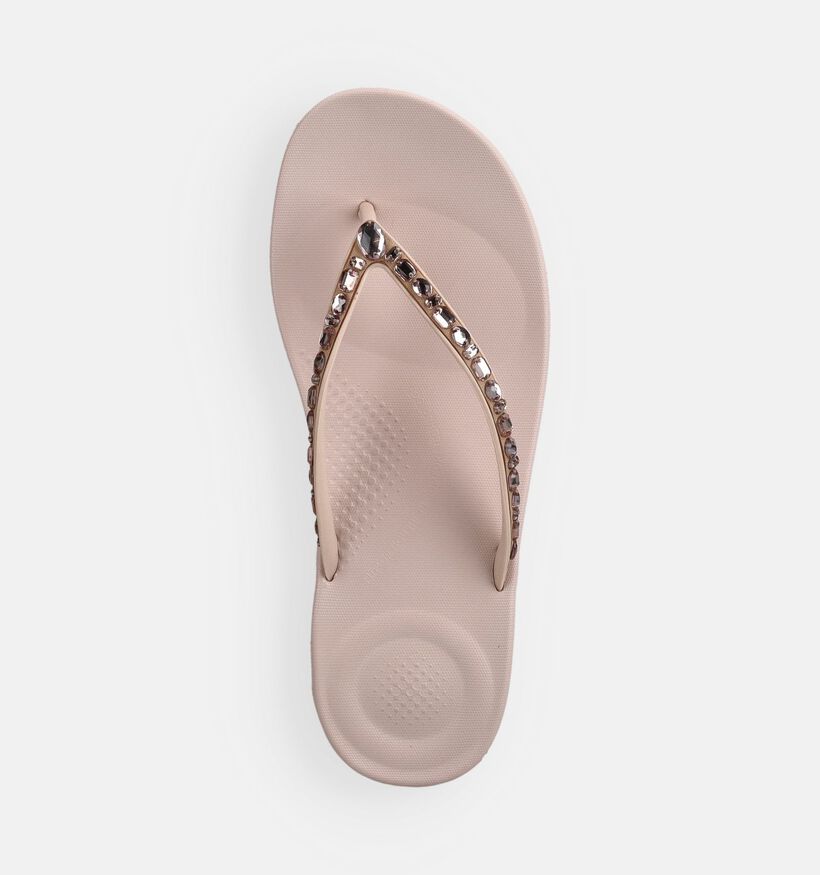 Fitflop Iqushion Multi-Crystal Ergonomic Tongs en Rose pour femmes (368671)