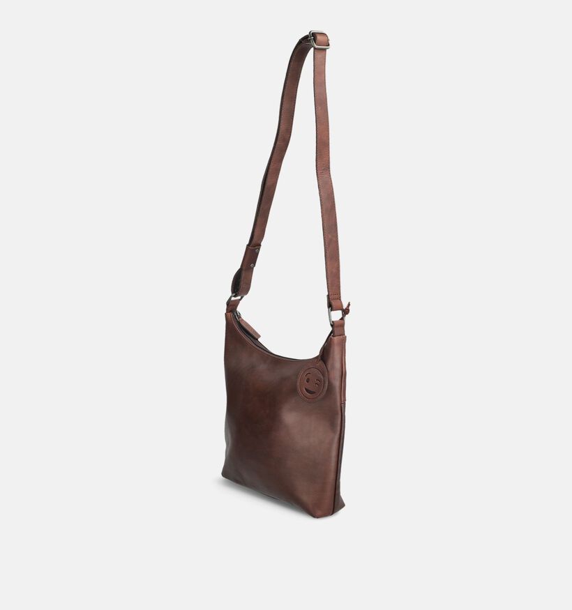 Saccoo Fundo Donkerbruine Schoudertas voor dames (381761)