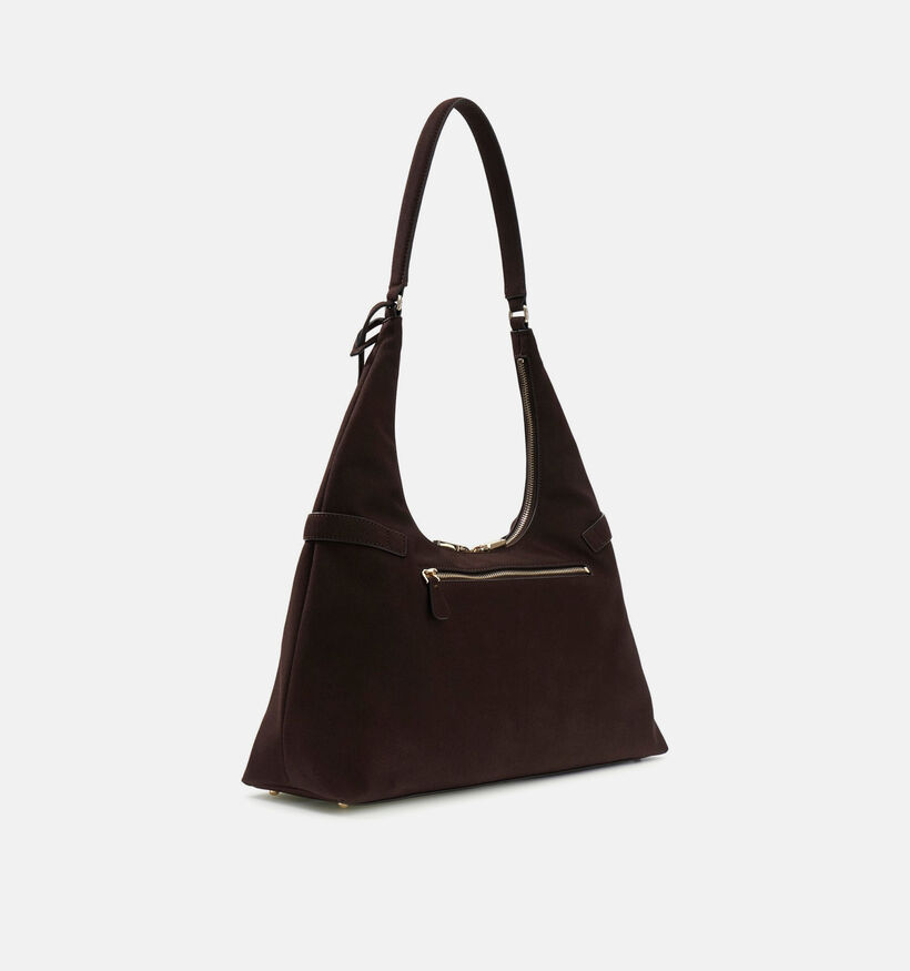 Guess Ella Hobo Donkerbruine Schoudertas voor dames (375922)