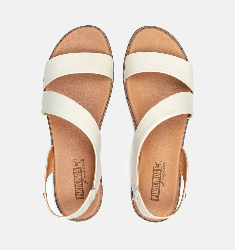 Pikolinos Formentera Ecru Platte sandalen voor dames (354660)