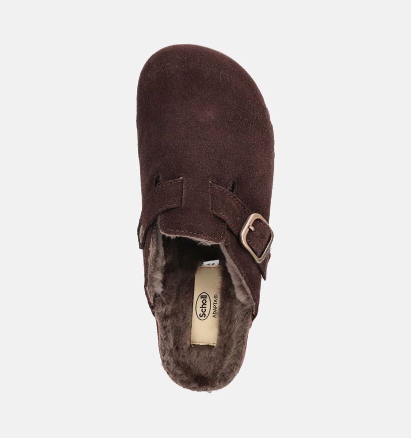 Scholl Fae New Donkerbruine Slippers voor dames (381001)