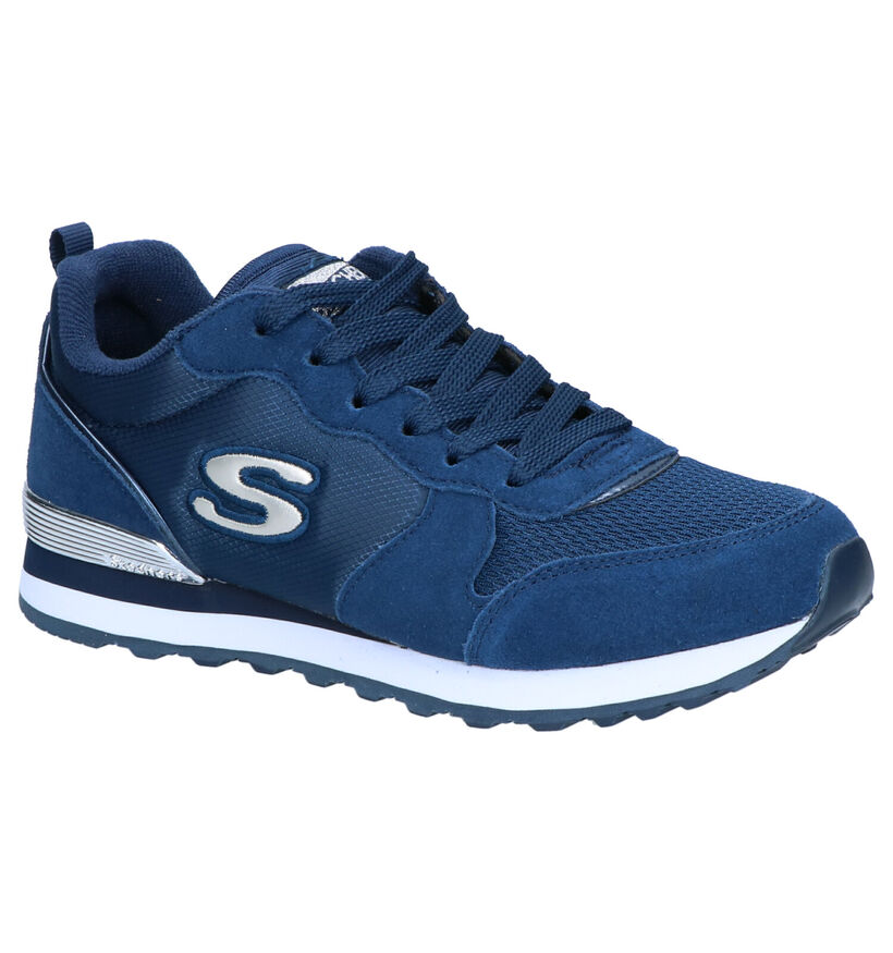 Skechers Blauwe Sneakers in daim (265020)